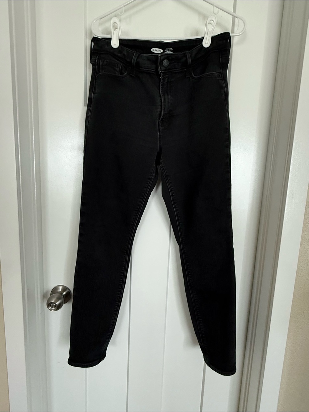 Old Navy Rockstar Super Skinny Built-In Warm Black Jeans Size 10